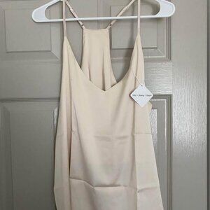 NWT women’s champagne colored beautiful tank size Large